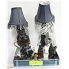 Image 1 : PAIR SCOTTIE DOG LAMPS AND FIGURINE COLLECTION