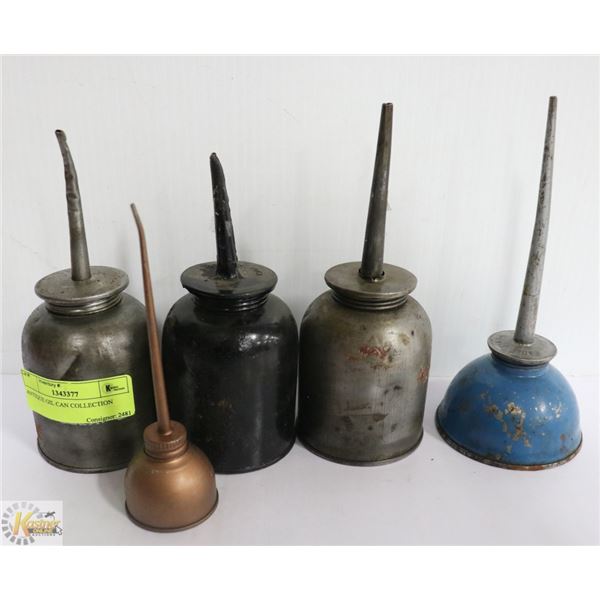 ANTIQUE OIL CAN COLLECTION