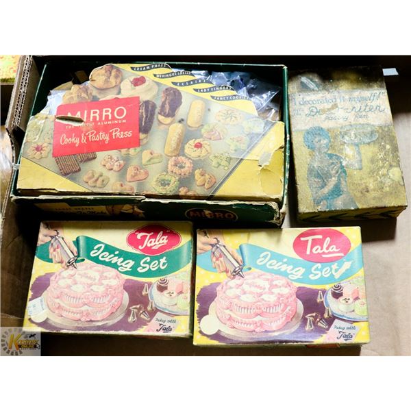 ANTIQUE PASTRY PRESSES ICING SETS LIKE NEW