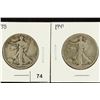 Image 1 : 1938 & 1941 WALKING LIBERTY HALF DOLLARS