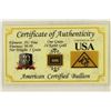 Image 1 : 1 GRAIN (NOT GRAM) 24KT GOLD ON NICE CERTIFICATE