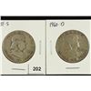 Image 1 : 1951-S & 1960-D FRANKLIN HALF DOLLARS