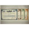 Image 2 : 4 ASSORTED VINTAGE STOCK CERTIFICATES THE