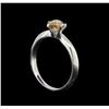 Image 4 : 14KT White Gold 0.76 ctw Pear Cut Fancy Brown Diamond Solitaire Ring