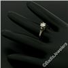 Image 5 : Art Deco Etched 14kt White Gold 0.60 ctw European Diamond Solitaire Engagement R