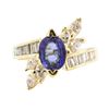 Image 2 : 2.34 ctw Blue Sapphire And Diamond Ring - 14KT Yellow Gold