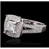 Image 2 : 18KT White Gold 1.56 ctw Diamond Ring