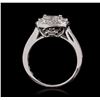 Image 3 : 18KT White Gold 1.56 ctw Diamond Ring