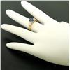 Image 8 : 14k Yellow Gold ROYAL BLUE Sapphire Solitaire Ring Fine Baguette Diamond Accents