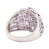 Image 3 : 2.98 ctw Sapphire and Diamond Ring - 18KT White Gold