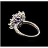 Image 3 : 14KT White Gold 3.69 ctw Tanzanite and Diamond Ring
