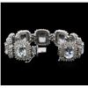 Image 3 : 14KT White Gold 38.79 ctw Aquamarine and Diamond Bracelet