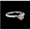 Image 1 : 14KT White Gold 0.85 ctw Round Cut Diamond Solitaire Ring