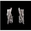 Image 2 : 0.52 ctw Diamond Earrings - 14KT White Gold