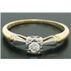 Image 2 : 14k Yellow & White Gold 0.14 ctw VS F Diamond Solitaire Engagement Ring