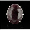 Image 2 : SILVER 25.36 ctw Corundum and Topaz Ring