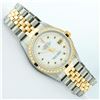 Image 3 : Rolex Mens 2 Tone Mother Of Pearl Diamond & Sapphire Datejust Wristwatch
