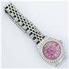 Image 5 : Rolex Ladies Stainless Steel 26MM Pink String Diamond Lugs Datejust Wristwatch