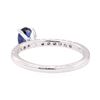 Image 3 : 1.31 ctw Blue Sapphire and Diamond Ring - 14KT White Gold