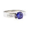 Image 1 : 1.98 ctw Sapphire And Diamond Ring - Platinum
