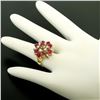 Image 8 : Designer 14k Two Tone Gold 2.60 ctw Vivid Blood Ruby & Diamond Cocktail Ring