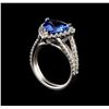 Image 4 : 14KT White Gold 3.27 ctw Tanzanite and Diamond Ring