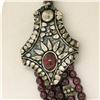 Image 2 : .950 Sterling Silver 17" Strung Multi Strand 230 Garnet Bead Necklace