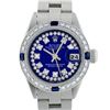 Image 1 : Rolex Ladies Stainless Steel Blue Diamond & Sapphire 26MM Oyster Perpetual Datej
