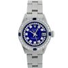 Image 2 : Rolex Ladies Stainless Steel Blue Diamond & Sapphire 26MM Oyster Perpetual Datej