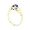 Image 4 : 1.00 ctw Blue Sapphire and Diamond Ring - 14KT Yellow and White Gold