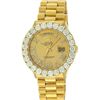 Image 2 : Rolex Mens 18K Yellow Gold Champagne Diamond 6.5 ctw Quickset President Wristwat