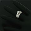 Image 8 : 14K White Gold 1.39 ctw Prong Round & Channel Princess Diamond Engagement Ring