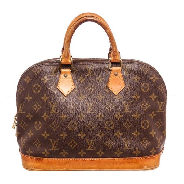 Louis Vuitton Brown Monogram Alma MM Satchel Bag