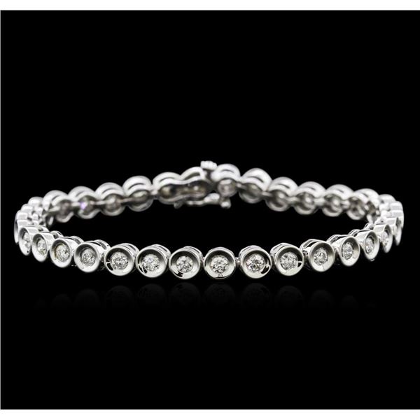 14KT White Gold 2.32 ctw Diamond Tennis Bracelet