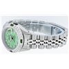 Image 9 : Rolex Ladies Stainless Steel Green Stamp Diamond & Emerald Datejust Wristwatch