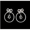 Image 1 : 14KT White Gold 1.36 ctw Diamond Earrings