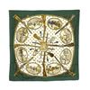 Image 1 : Hermes Green La Chasse Afrique Tir HU Silk Scarf