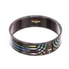 Image 1 : Hermes Black Multicolor Enamel Black Plated Bangle Bracelet