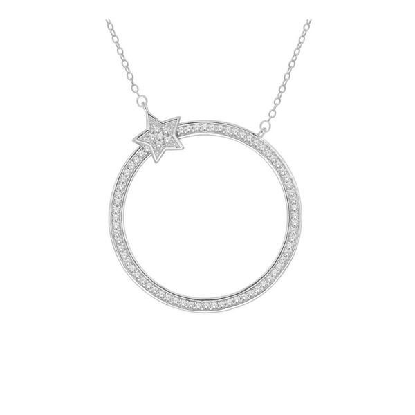 14K White Gold 0.20 ctw Diamond Necklace, (I2-I3/G-I)