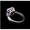 Image 3 : 2.95 ctw Tanzanite and Diamond Ring - 14KT White Gold
