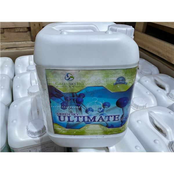 CRATE OF GREEN SKY BIO 'ULTIMATE' FERTILIZER, 60 X 10 LITRE JUGS, 600 TOTAL LITRES