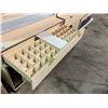 Image 2 : NATURAL WOOD SINGLE DRAWER, 2 DOOR 47"W X 20"D X 34 1/2"H PRODUCT DISPLAY STORAGE CABINET WITH