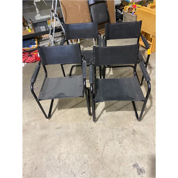4 black chairs
