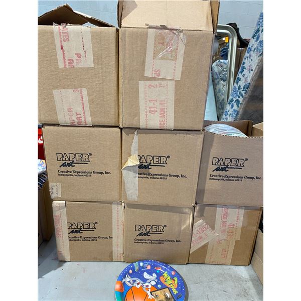 8 boxes of plates original space jam