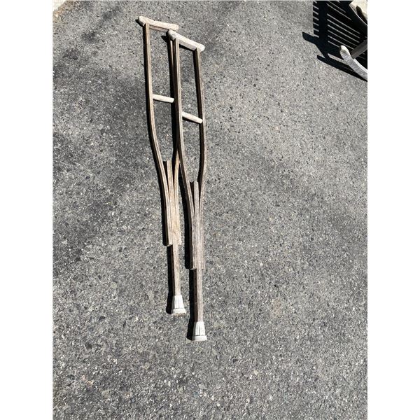 Rustic crutches great decor