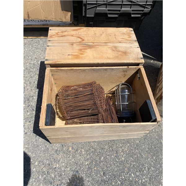 Wood crate and contents
