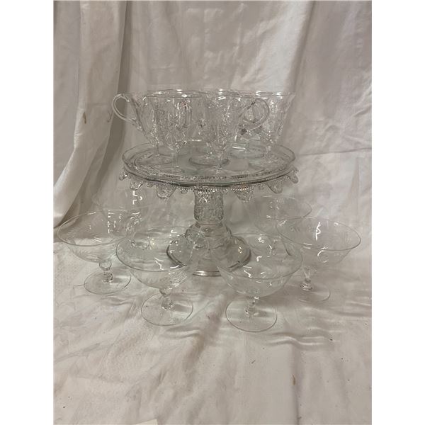 Cake plate and crystal