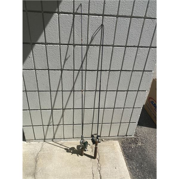 Two fishing rod and reels