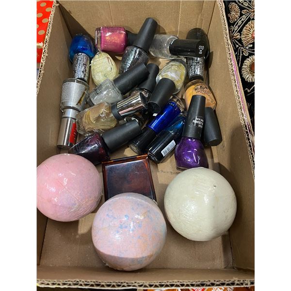 Bath bombs and nail polish