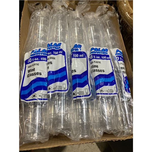 Case plastic wine glasses